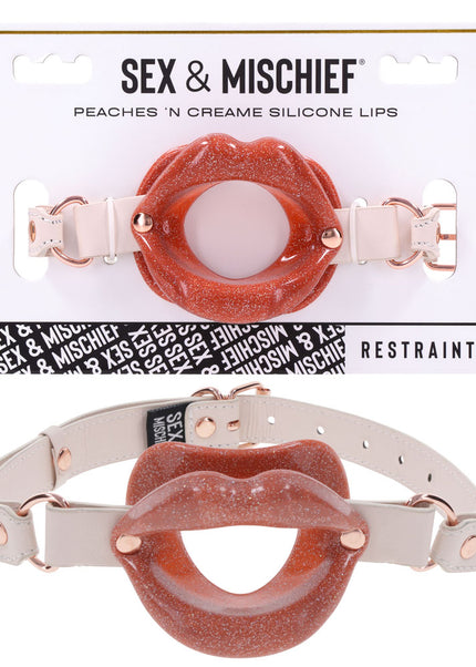 Sex & Mischief Peaches n CreaMe Silicone Lips - Peach Mouth Restraint