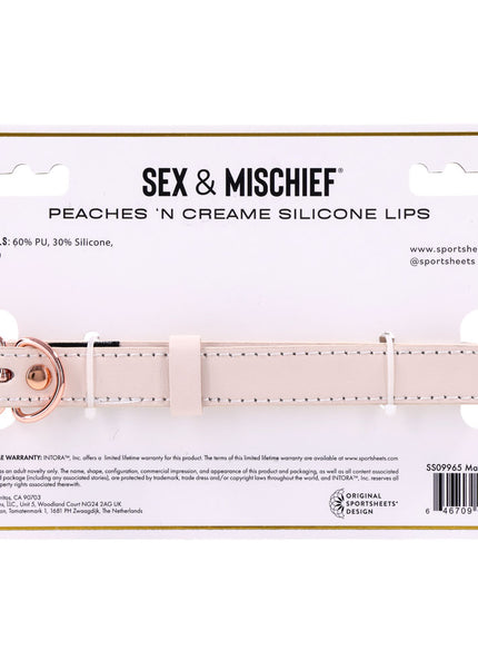Sex & Mischief Peaches n CreaMe Silicone Lips - Peach Mouth Restraint