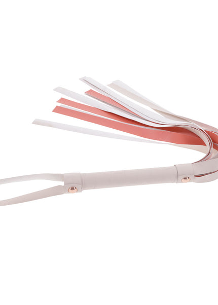 Sex & Mischief Peaches n CreaMe Stripe Flogger - Peach 80 cm Flogger Whip