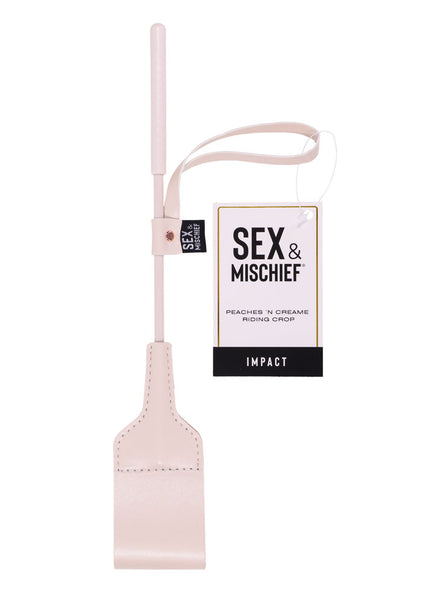 Sex & Mischief Peaches n CreaMe Riding Crop - Peach 30 cm Crop Whip