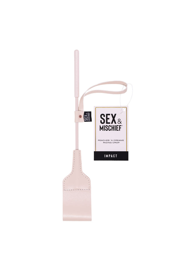 Sex & Mischief Peaches n CreaMe Riding Crop - Peach 30 cm Crop Whip