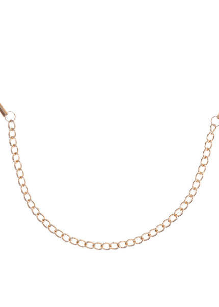 Sex & Mischief Cougar Chained Nipple Clamps - Gold Nipple Clamps with Cougar Chain