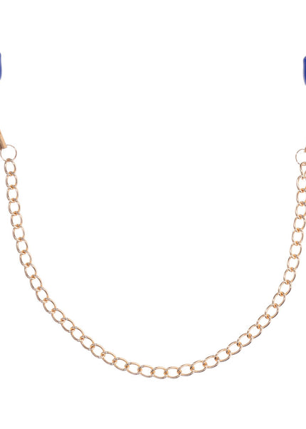 Sex & Mischief Cougar Chained Nipple Clamps - Gold Nipple Clamps with Cougar Chain