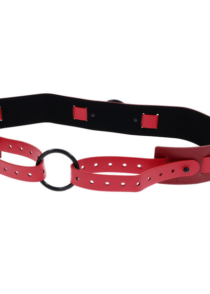 S&M Exs & Ohs Bound and Belted - Red Bondage Belt