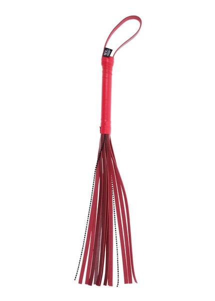 S&M Exs & Ohs Crystal Flogger - Red Flogger Whip