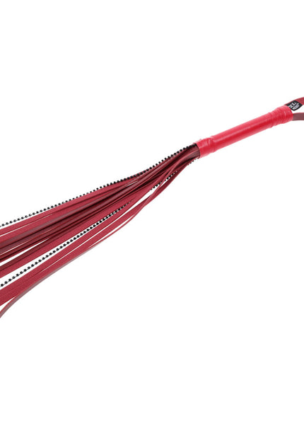 S&M Exs & Ohs Crystal Flogger - Red Flogger Whip