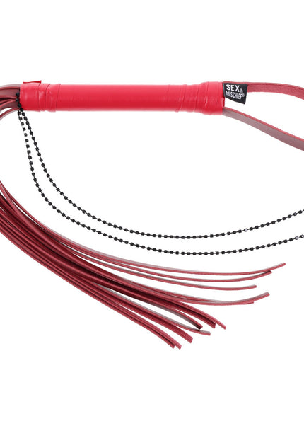 S&M Exs & Ohs Crystal Flogger - Red Flogger Whip