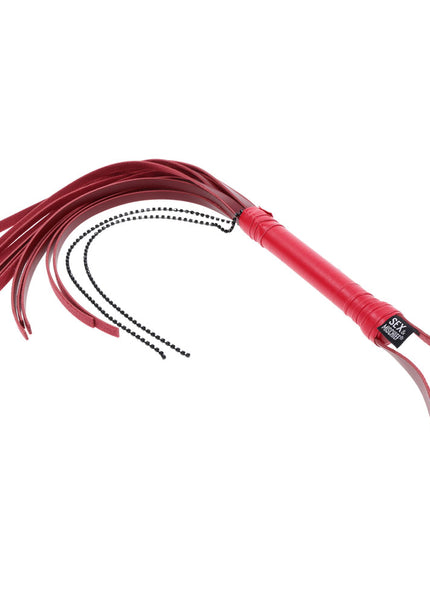 S&M Exs & Ohs Crystal Flogger - Red Flogger Whip
