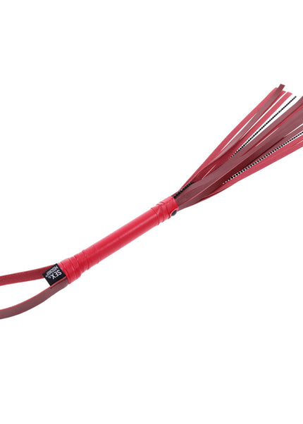S&M Exs & Ohs Crystal Flogger - Red Flogger Whip