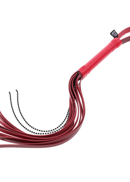 S&M Exs & Ohs Crystal Flogger - Red Flogger Whip