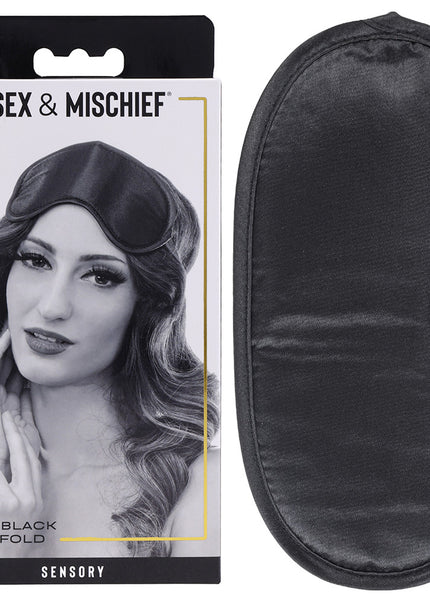Sex & Mischief Satin Blindfold Black - Black Blindfold