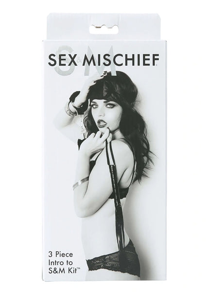 Sex & Mischief 3 Piece Intro to S&M Kit - Beginner Bondage Kit - 3 Piece Set