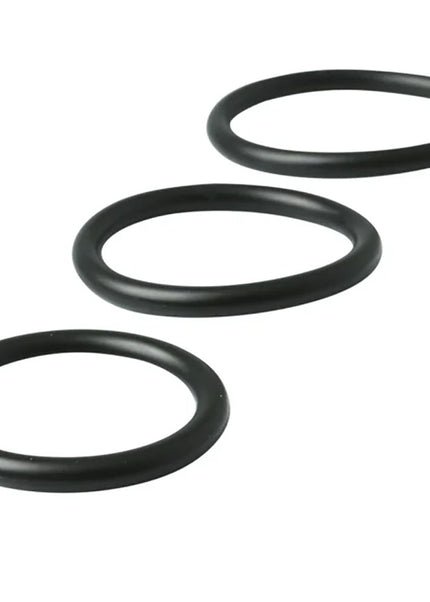 Sex & Mischief Nitrile Cock Ring 3 Pack - Black Cock Rings - Set of 3 Sizes