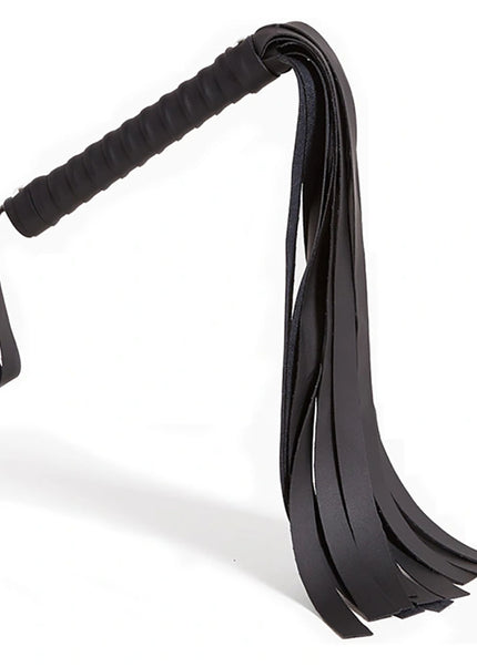 Sex & Mischief Faux Leather Flogger - Black Flogger Whip