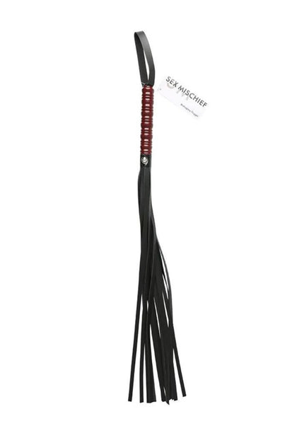 Sex & Mischief Mahogany Flogger - 76 cm Flogger Whip with Wooden Handle