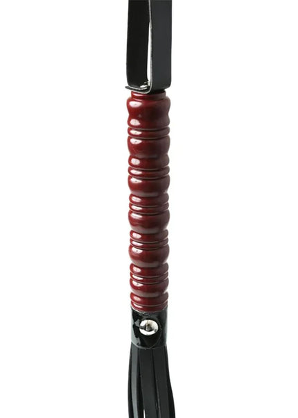 Sex & Mischief Mahogany Flogger - 76 cm Flogger Whip with Wooden Handle