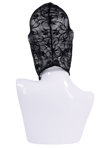 Sex & Mischief Lace Hush Hood - Black Hood