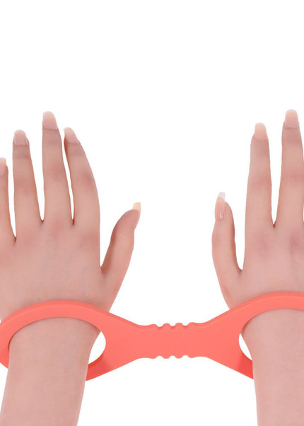 Sex & Mischief Peaches n CreaMe Small Silicone Cuffs - Peach Silicone Restraints