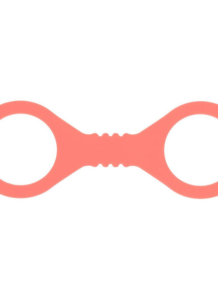 Sex & Mischief Peaches n CreaMe Small Silicone Cuffs - Peach Silicone Restraints