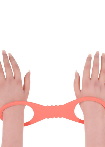Sex & Mischief Peaches n CreaMe Large Silicone Cuffs - Peach Large Silicone Restraints