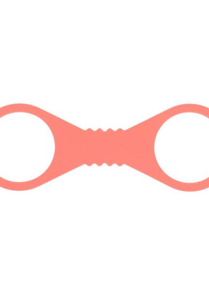 Sex & Mischief Peaches n CreaMe Large Silicone Cuffs - Peach Large Silicone Restraints