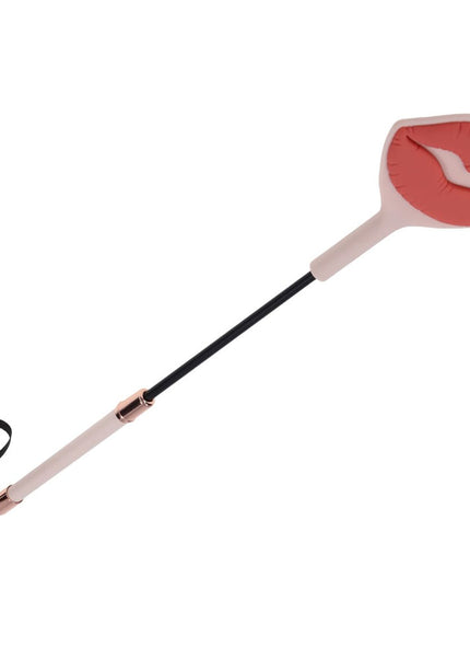 Sex & Mischief Peaches n CreaMe Kiss Crop - Peach Lip Tipped Crop Whip