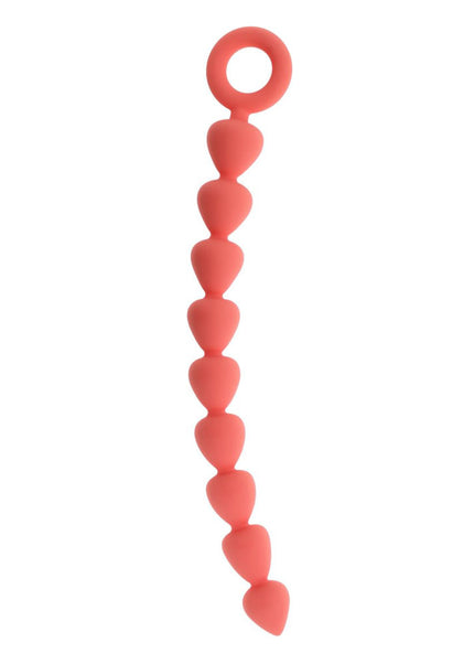 Sex & Mischief Peaches n CreaMe Silicone Anal Beads - Peach 23 cm Silicone Anal Beads