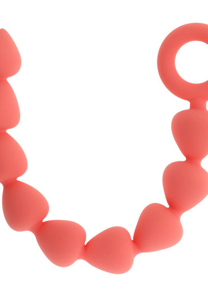 Sex & Mischief Peaches n CreaMe Silicone Anal Beads - Peach 23 cm Silicone Anal Beads