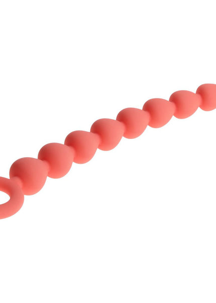 Sex & Mischief Peaches n CreaMe Silicone Anal Beads - Peach 23 cm Silicone Anal Beads