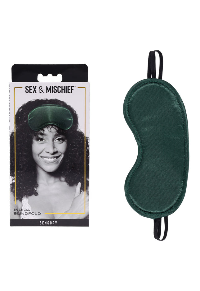 Sex & Mischief Indica Blindfold - Green Eye Mask