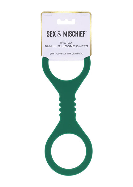 Sex & Mischief Indica Small Silicone Cuffs - Green Small Restraints