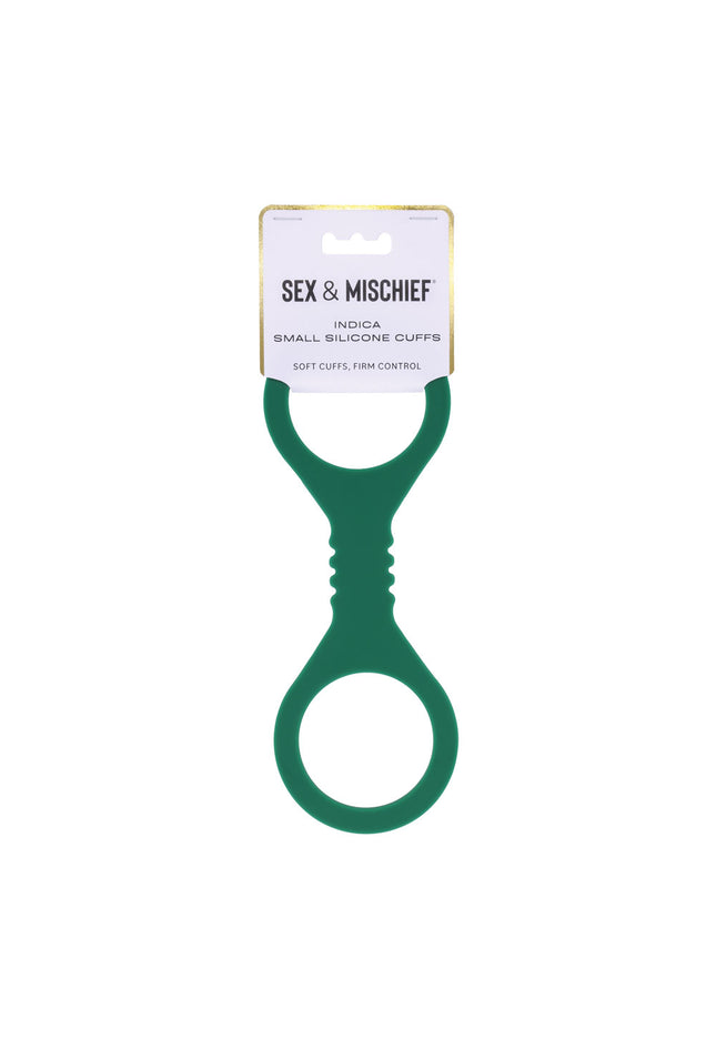Sex & Mischief Indica Small Silicone Cuffs - Green Small Restraints