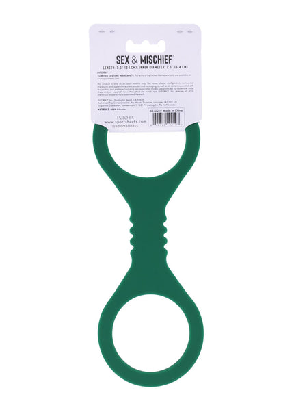 Sex & Mischief Indica Small Silicone Cuffs - Green Small Restraints