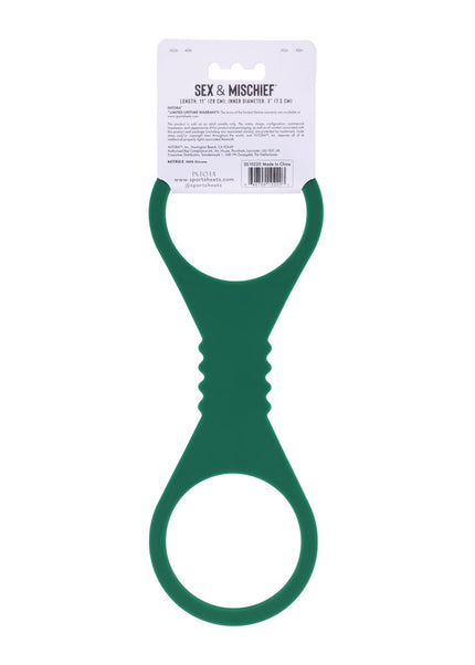 Sex & Mischief Indica Large Silicone Cuffs - Green Large Restraints