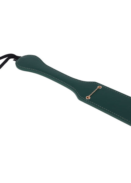 Sex & Mischief Indica Chain Impressions Paddle - Green/Gold Spanking Paddle