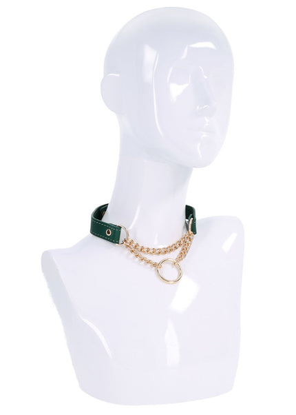 Sex & Mischief Indica Day Collar - Green/Gold Collar