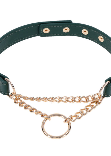 Sex & Mischief Indica Day Collar - Green/Gold Collar