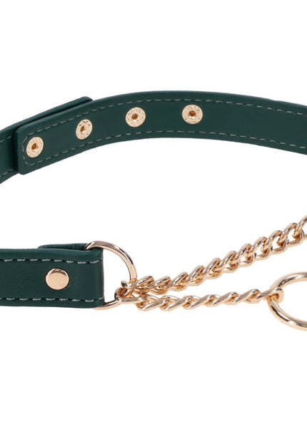 Sex & Mischief Indica Day Collar - Green/Gold Collar