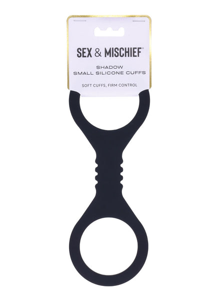 Sex & Mischief Shadow Small Silicone Cuffs - Black Small Restraints