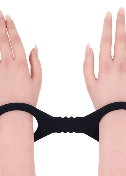 Sex & Mischief Shadow Small Silicone Cuffs - Black Small Restraints
