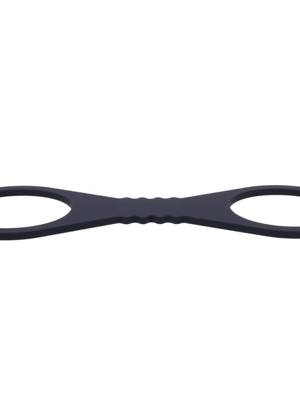 Sex & Mischief Shadow Large Silicone Cuffs - Black Large Restraints