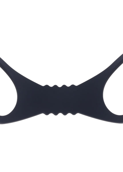 Sex & Mischief Shadow Large Silicone Cuffs - Black Large Restraints