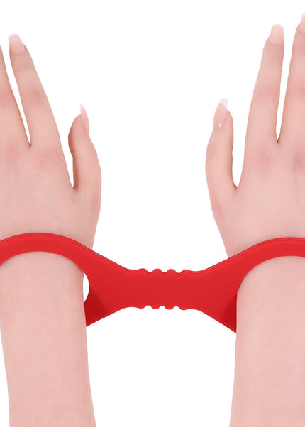 Sex & Mischief Amor Small Silicone Cuffs - Red Small Restraints