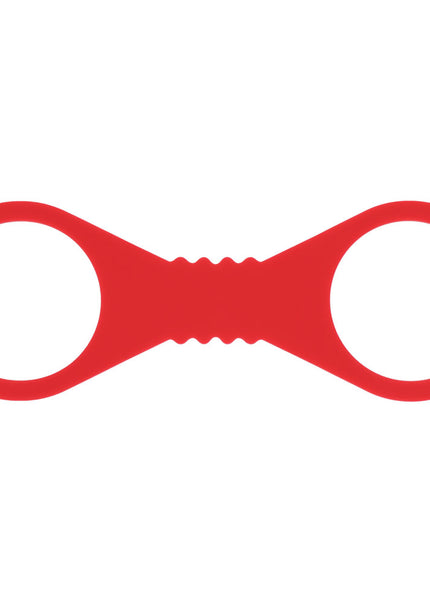 Sex & Mischief Amor Large Silicone Cuffs - Red Large Restraints