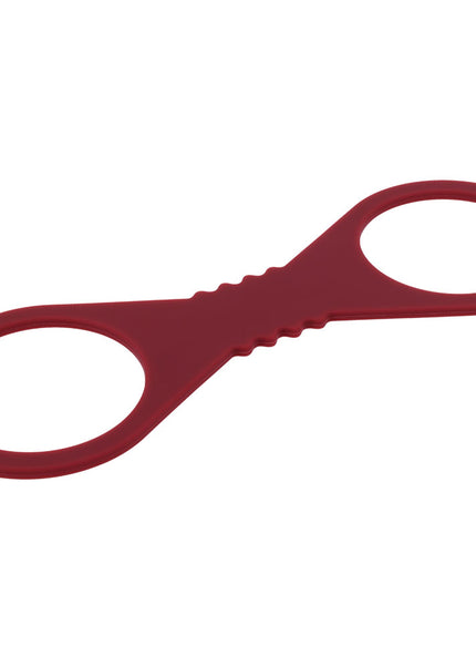 Sex & Mischief Enchanted Large Silicone Cuffs - Burgundy Large Restraints