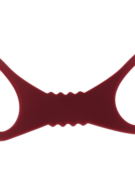 Sex & Mischief Enchanted Large Silicone Cuffs - Burgundy Large Restraints