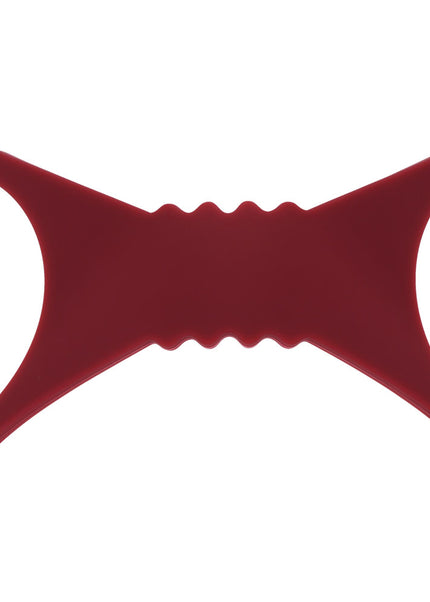 Sex & Mischief Enchanted Large Silicone Cuffs - Burgundy Large Restraints