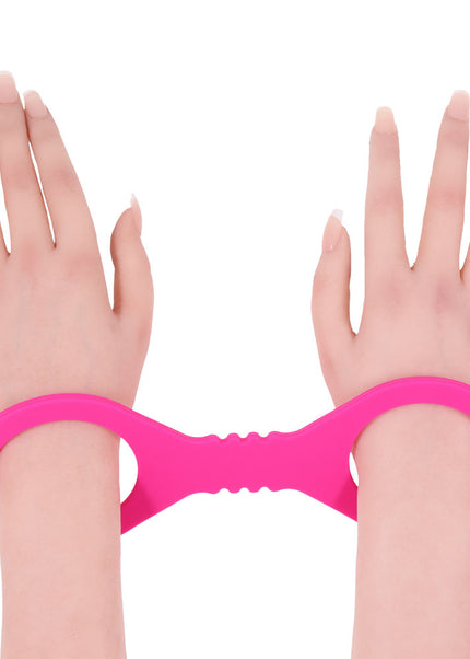 Sex & Mischief Small Hot Pink Silicone Cuffs - Hot Pink Small Restraints