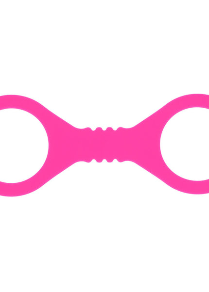 Sex & Mischief Small Hot Pink Silicone Cuffs - Hot Pink Small Restraints