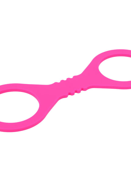 Sex & Mischief Small Hot Pink Silicone Cuffs - Hot Pink Small Restraints